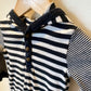 Striped Bodysuit with Hood / 12m