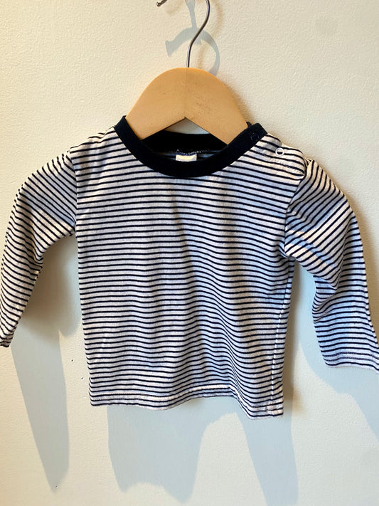 Striped Long Sleeve Top / 6-12m