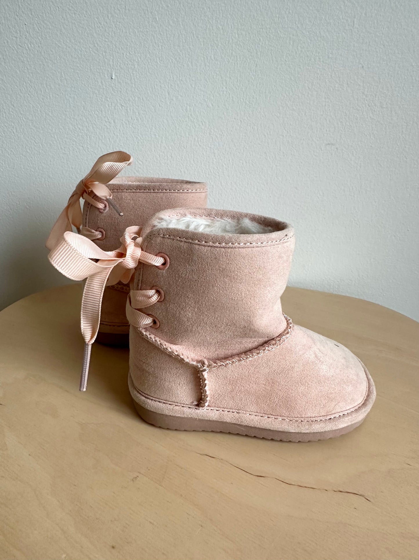 Pink Lace Up Boots / Size 4 Toddler