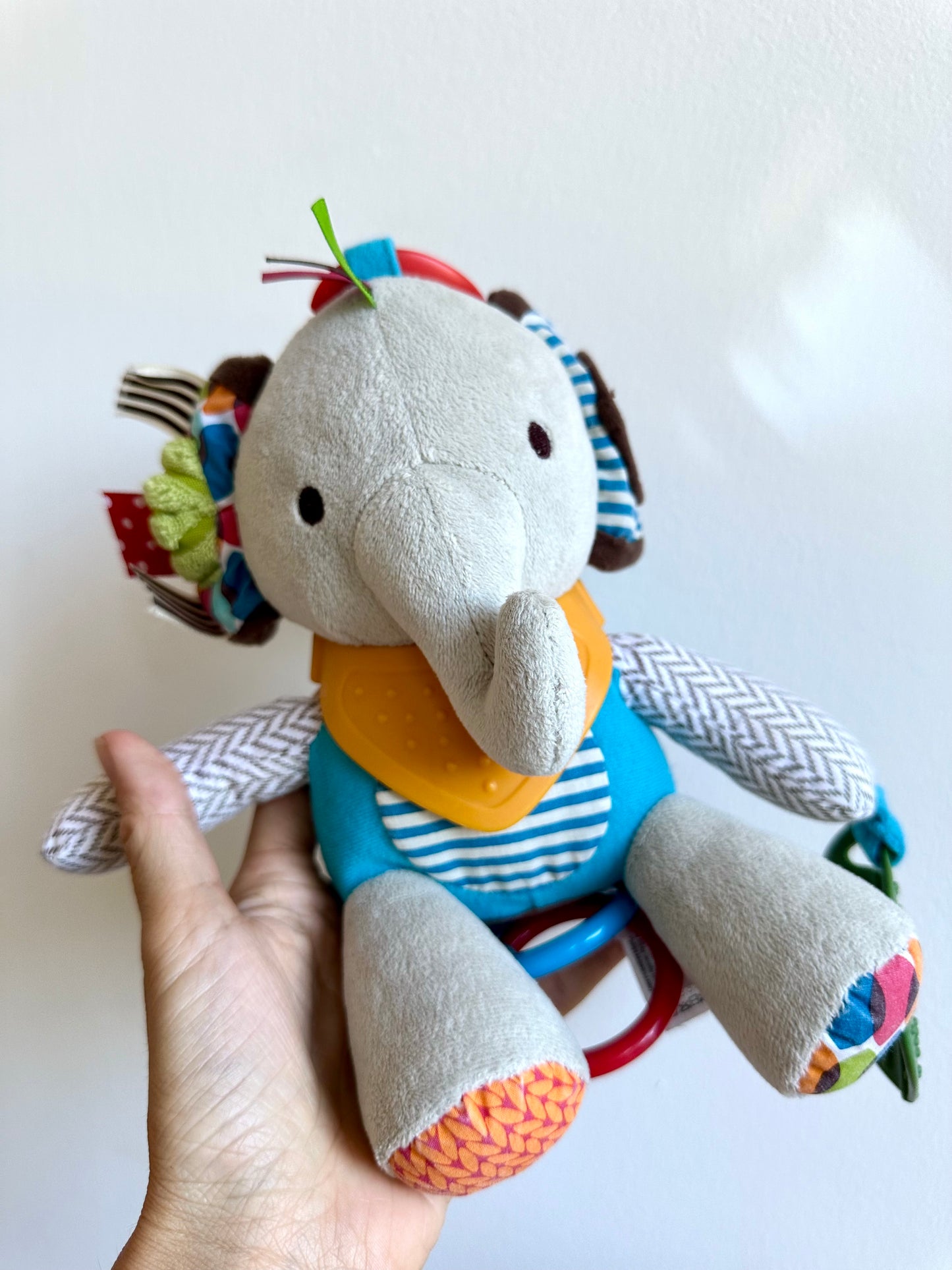 Skip Hop Elephant Activity and Teething Toy with Multi-Sensory Rattle