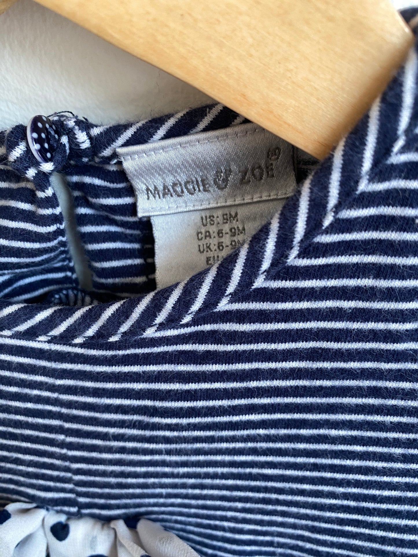 Stripes Long Sleeve Dress / 6-9m
