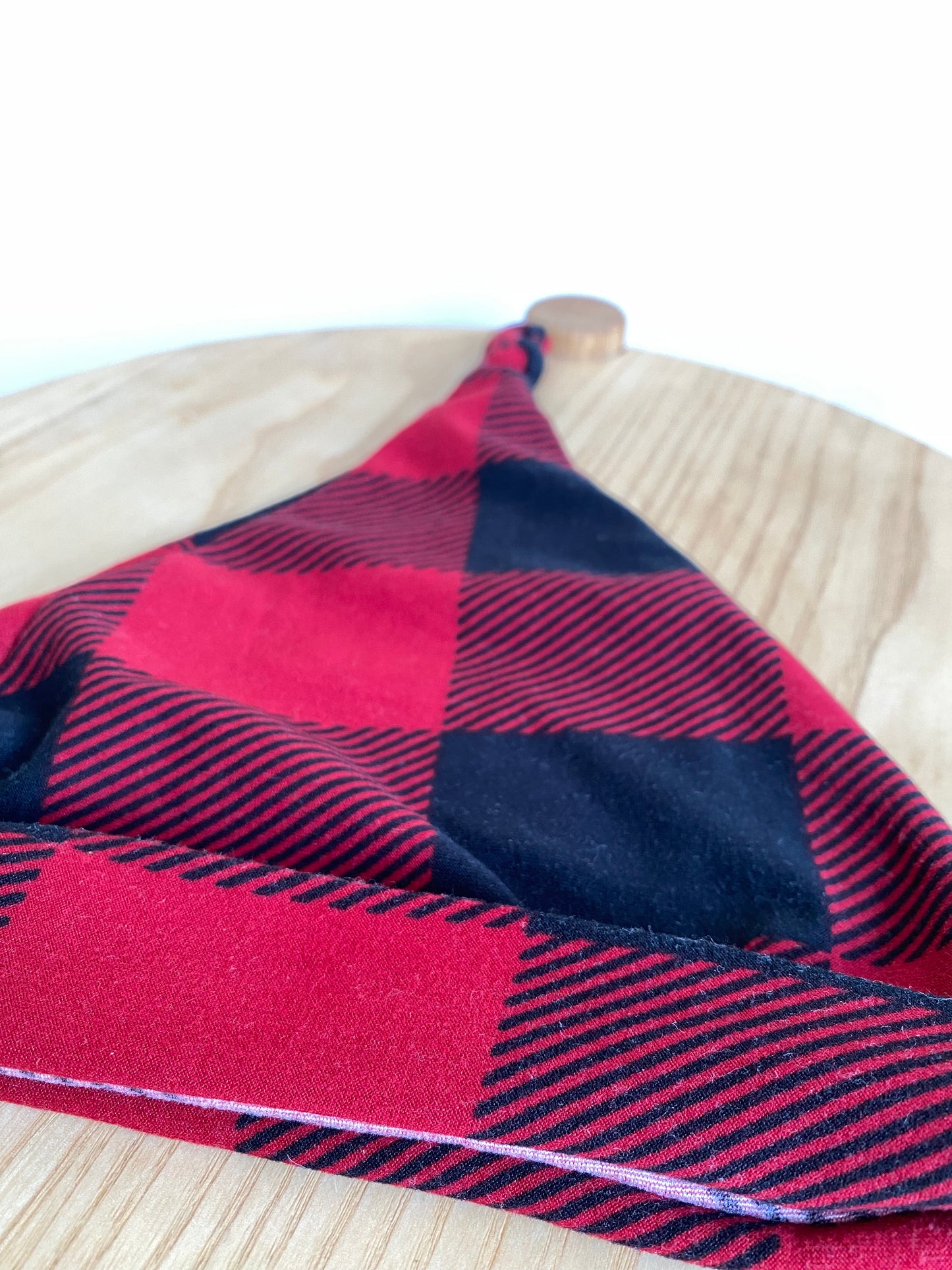 Plaid Checkered Beanie / 12-18m