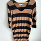 Stretchy Striped Maternity Dress / Large