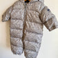Warm One Piece Grey Bunting Suit  / 0-6m