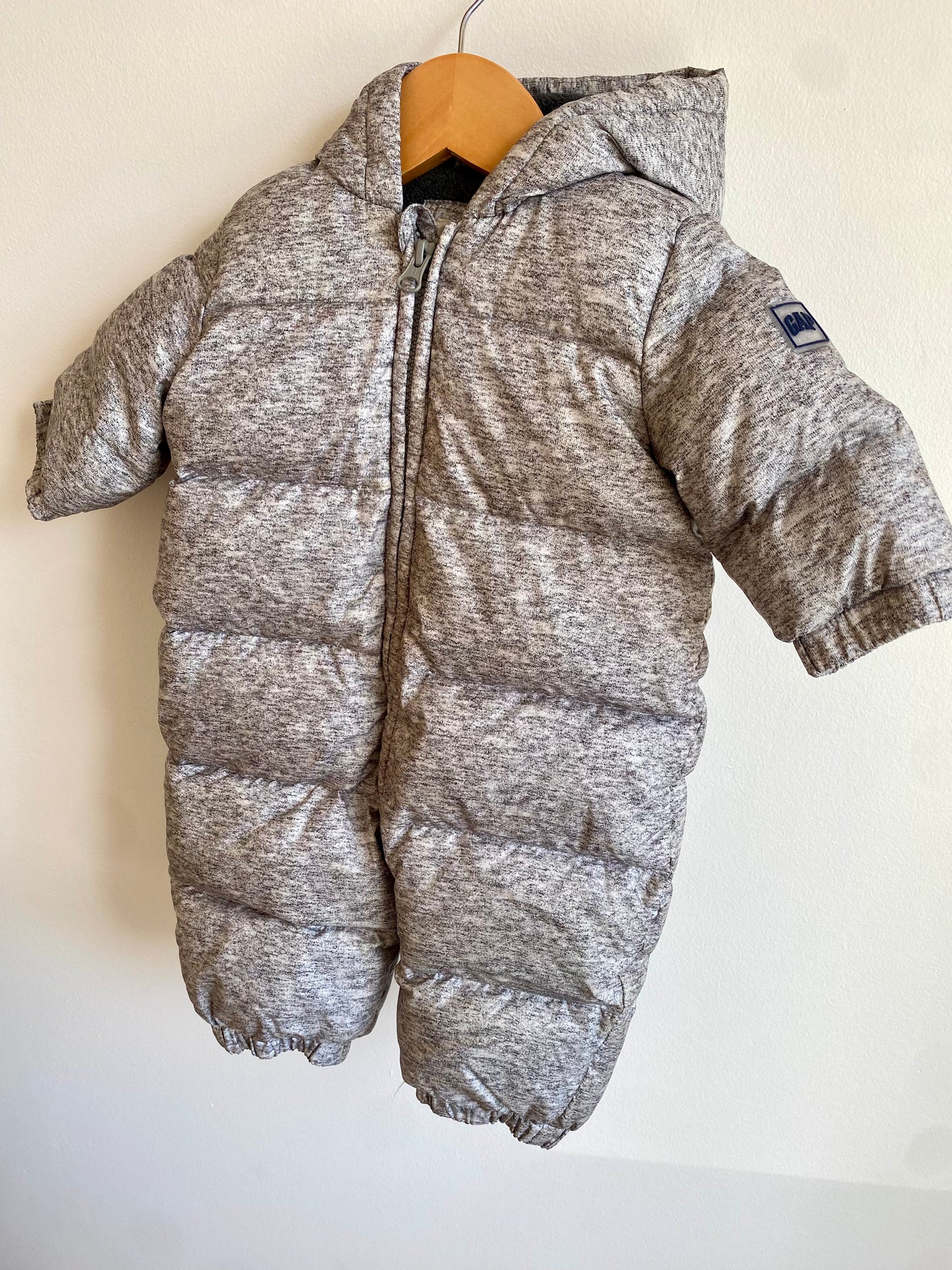 Warm One Piece Grey Bunting Suit  / 0-6m