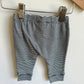 Navy Striped Pants with Buttons / 6m