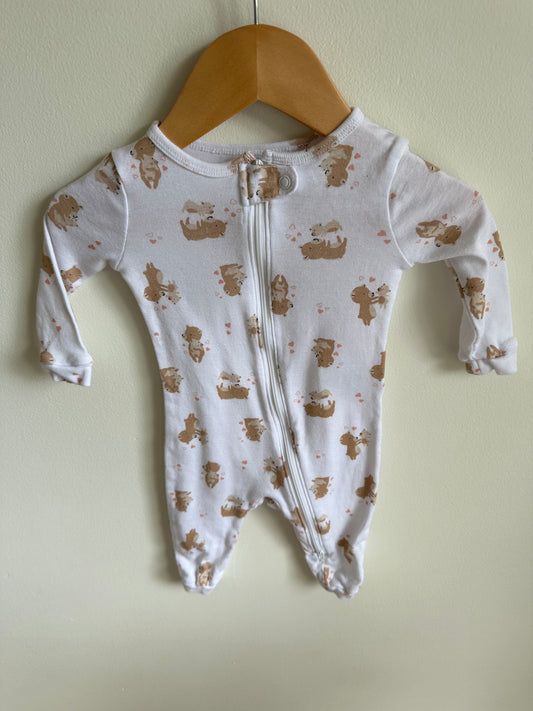 Bear Footless Sleeper / 3-6m