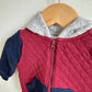 Quilted Colored Block Hoodie / 3-6m