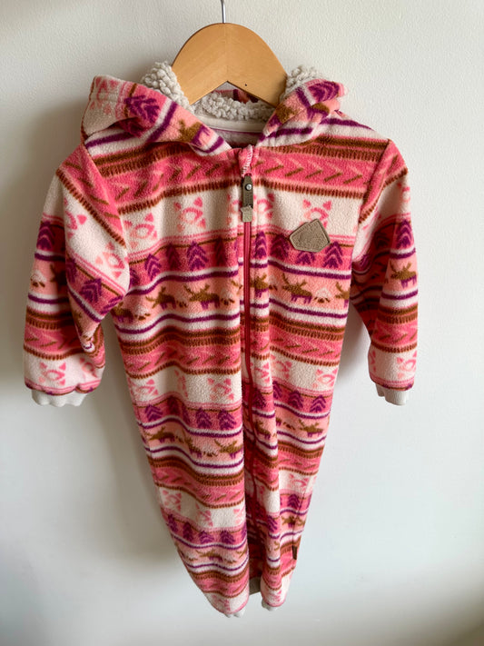 Fleece Hooded Deer Bunting Suit / 2-3T