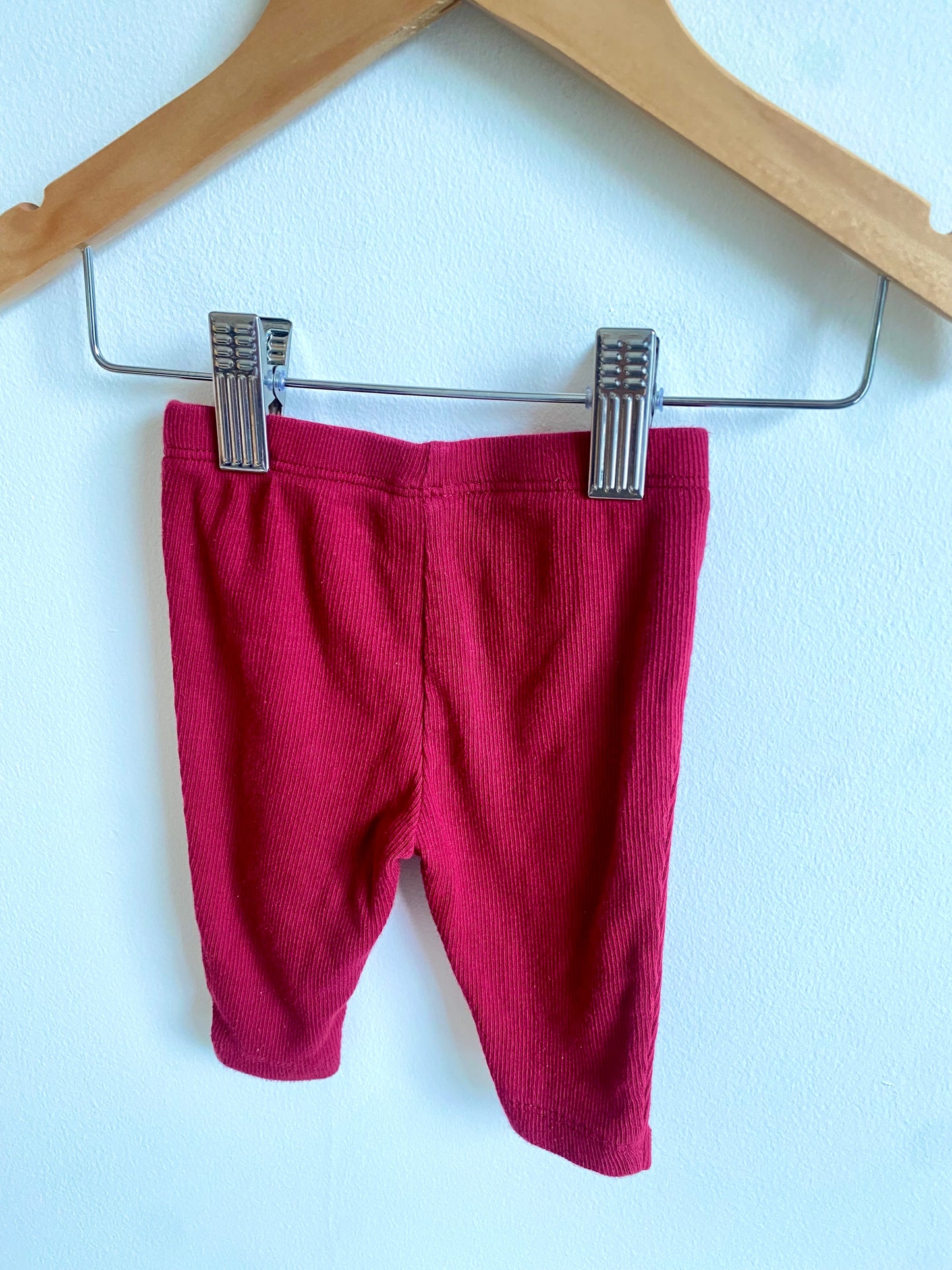 Red Ribbed Pants / 3m