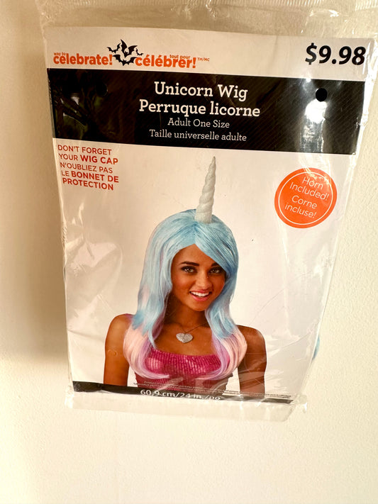 Blue + Pink Unicorn Wig / Adult Sized