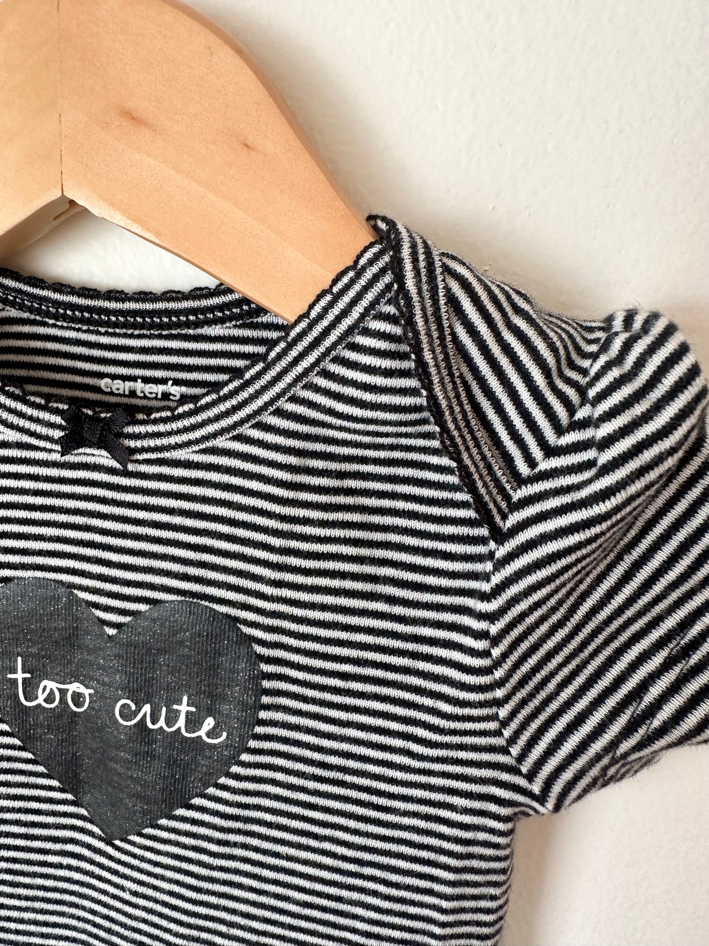 Too Cute Striped Bodysuit / 6m