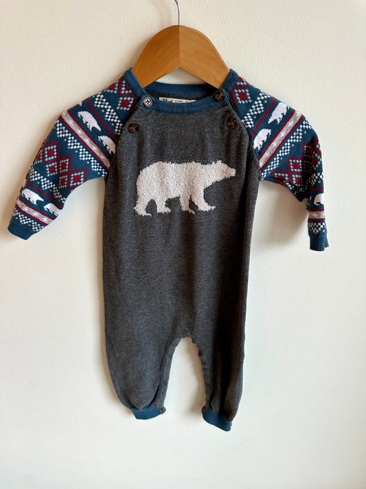 Hatley Knit Polar Bear Jumpsuit / 9-12m