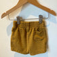Mustard Ribbed Shorts / 6-12m