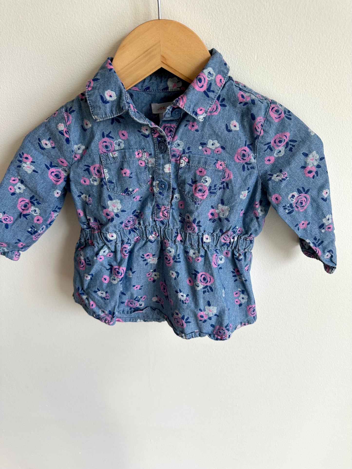 Floral Chambray Top / 3-6m