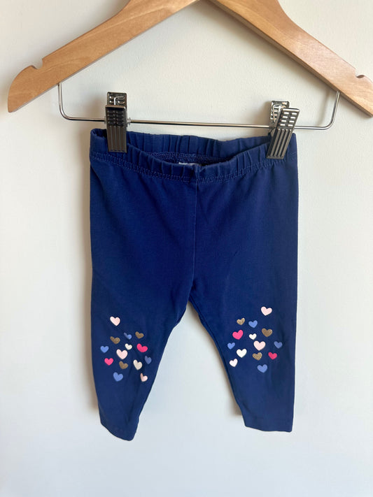 Blue Heart Leggings / 3T