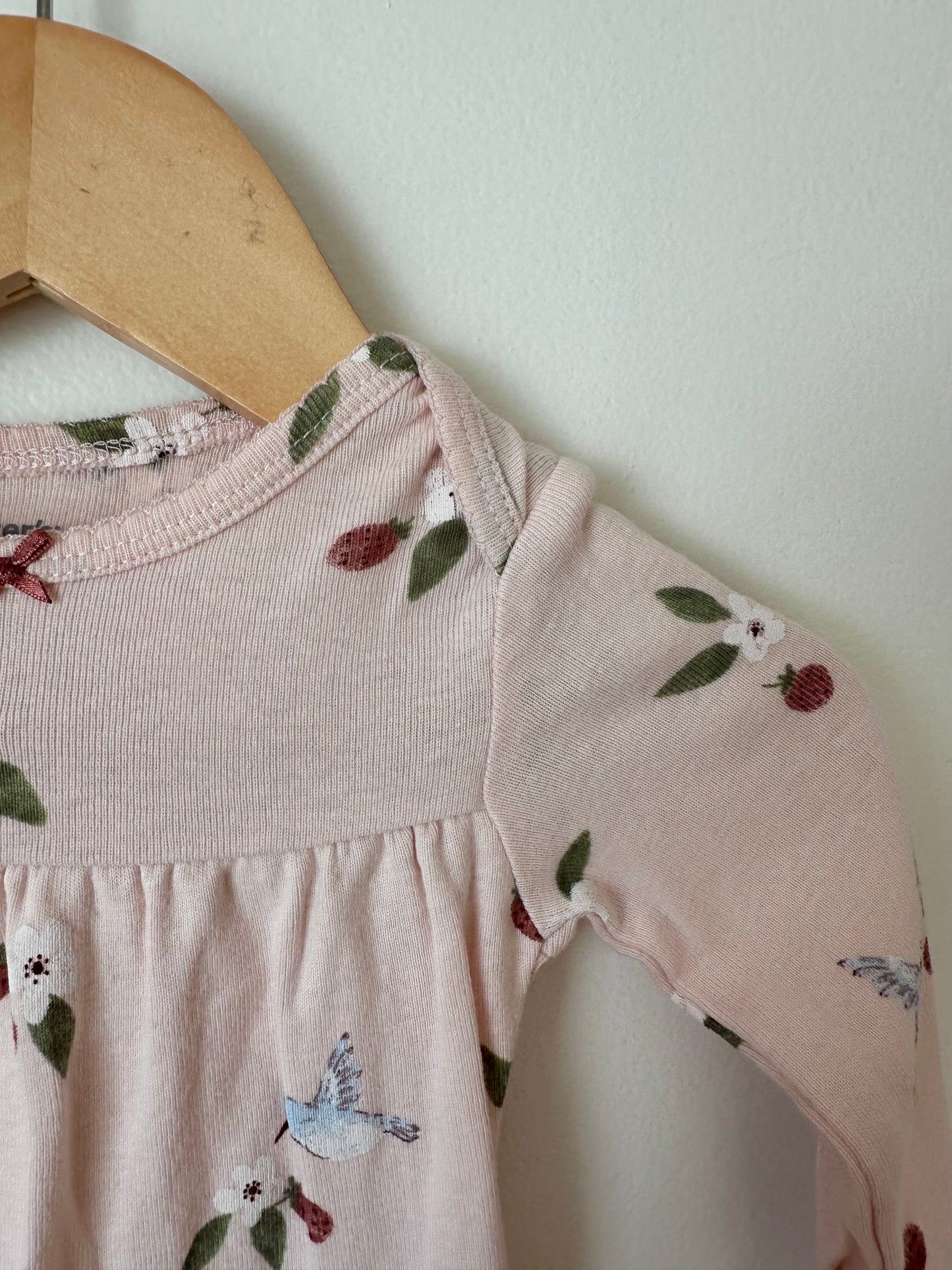 Pink Hummingbird Sleep Gown / 3m