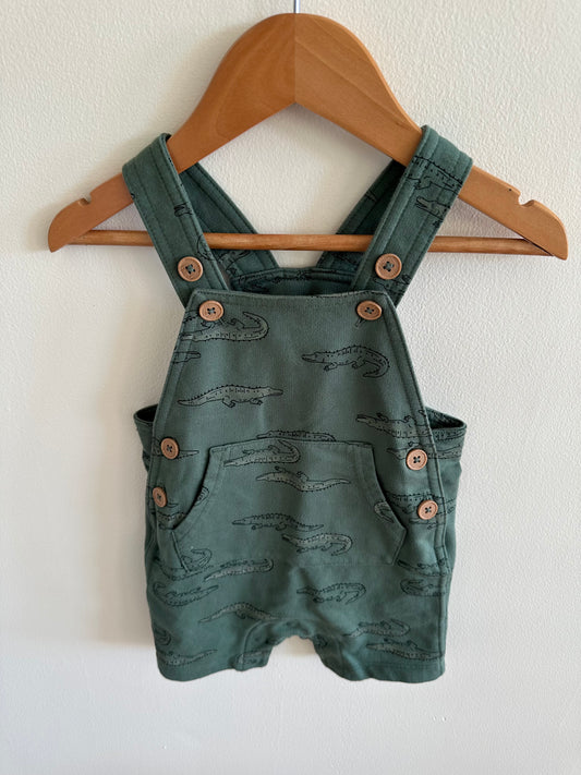 Green Alligator Overalls / 6-12m