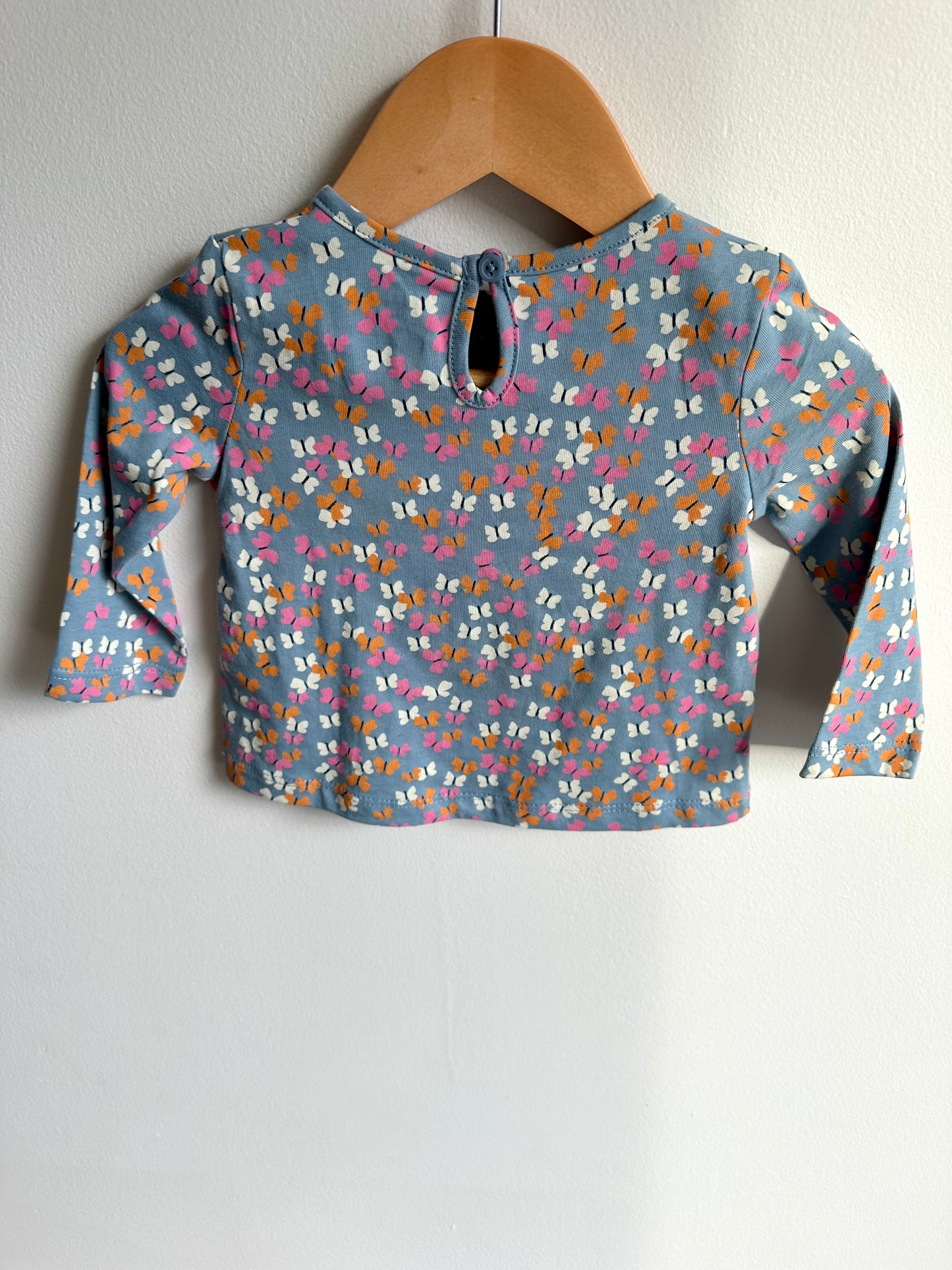 Butterfly Long Sleeve Top / 3-6m