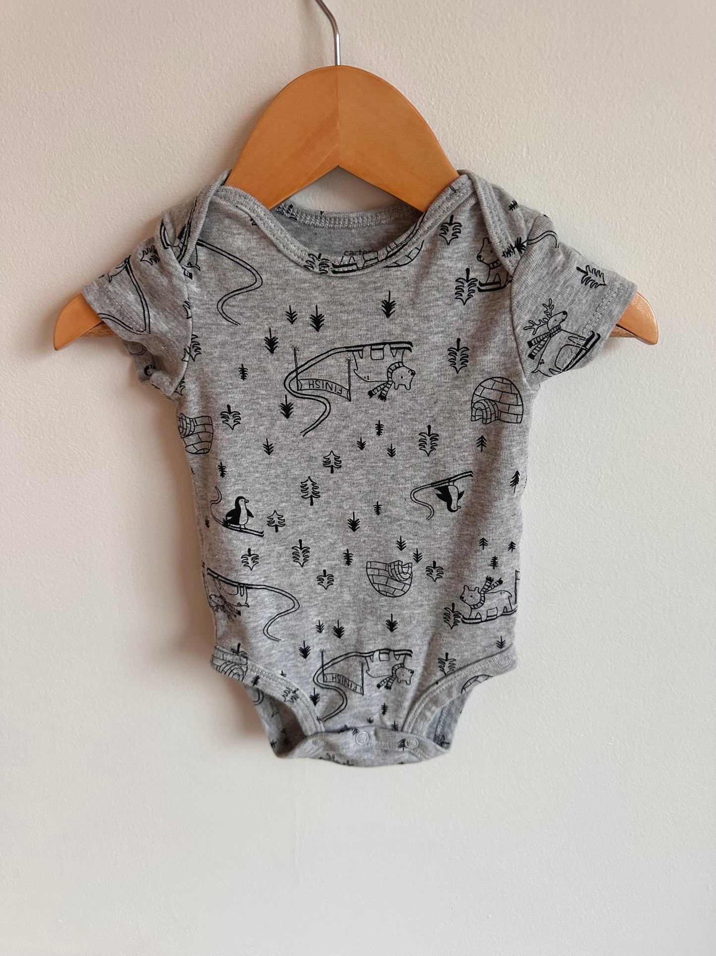 Grey Winter Bodysuit / 6m