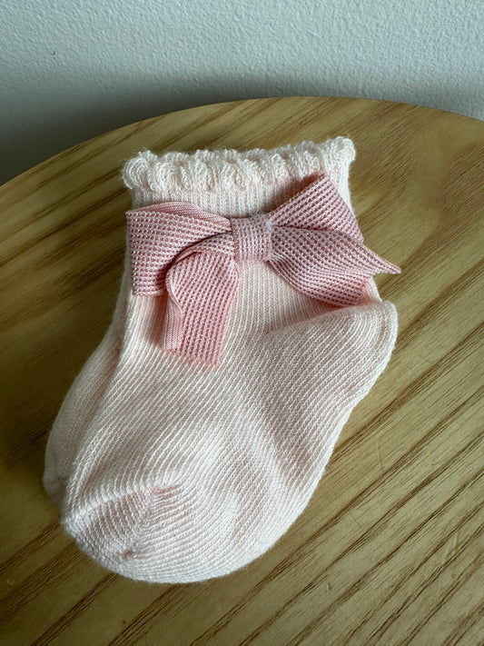 NEW Pink Socks with Bow / 6-12m