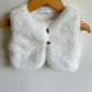 White Faux Fur Vest / 18m