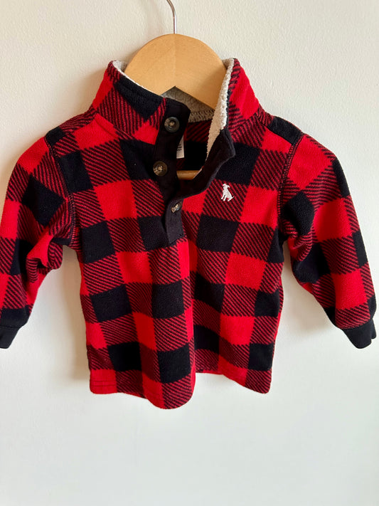 Red + Black Checkered Sweater / 12m