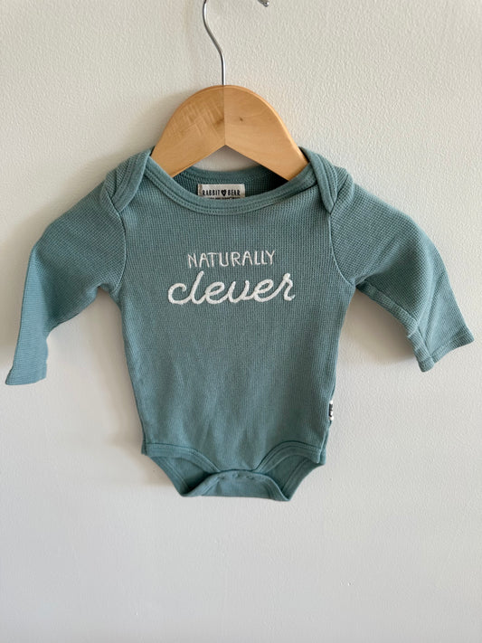 Organic Waffle Knit Naturally Clever Bodysuit / 6-9m