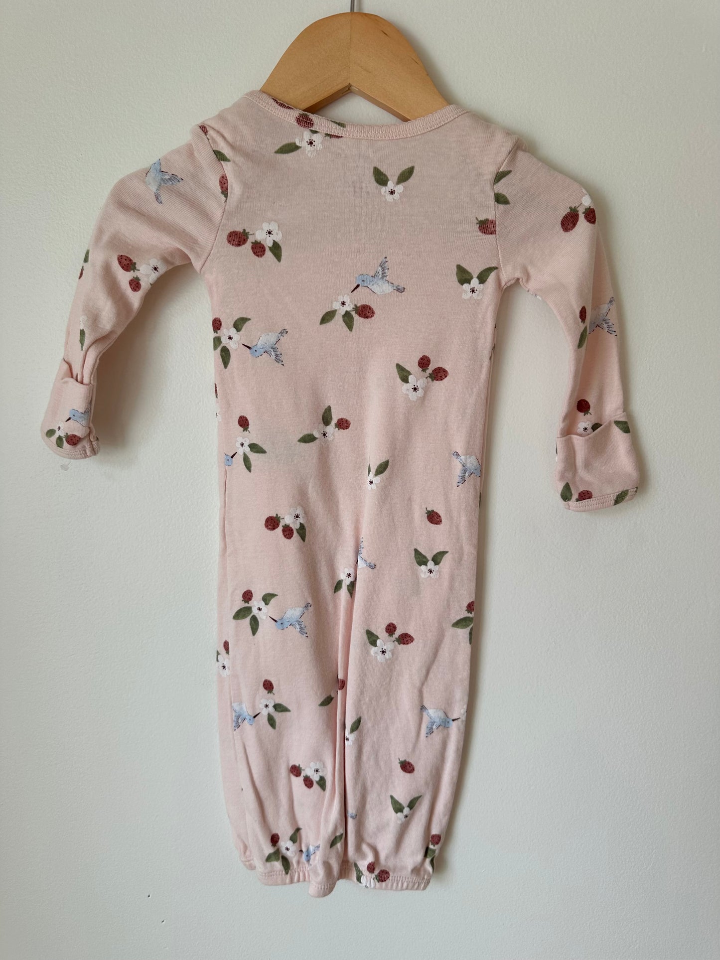 Pink Hummingbird Sleep Gown / 3m