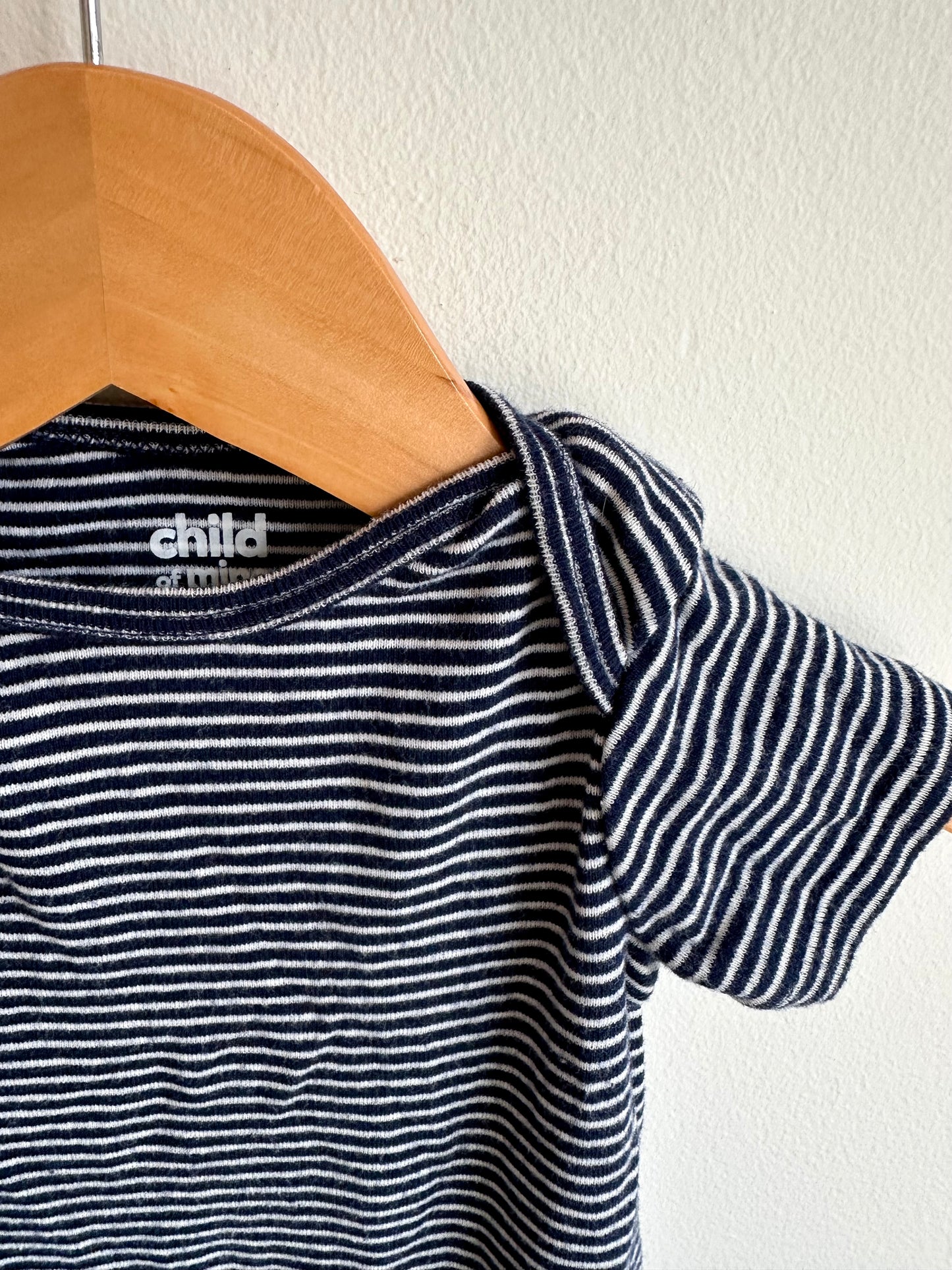 Navy Striped Bodysuit / 3-6m