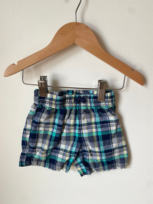 Plaid Blues Shorts / 18m