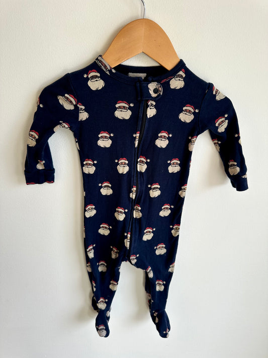 Organic Gap Navy Santa Sleeper / 6-12m