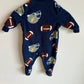 Navy Fleece Football Helmet Sleeper / 3m