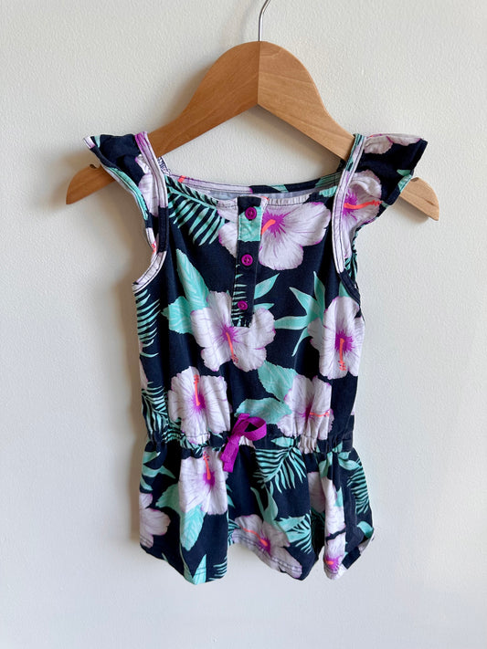 Floral Tank Dress with Cinched Waist / 5 years