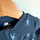 Organic Cotton Navy Hockey Sleeper / 9m
