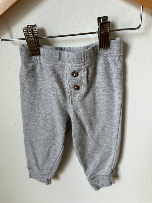 Grey Pants with Buttons / 3-6m