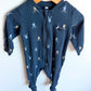 Organic Cotton Navy Hockey Sleeper / 9m