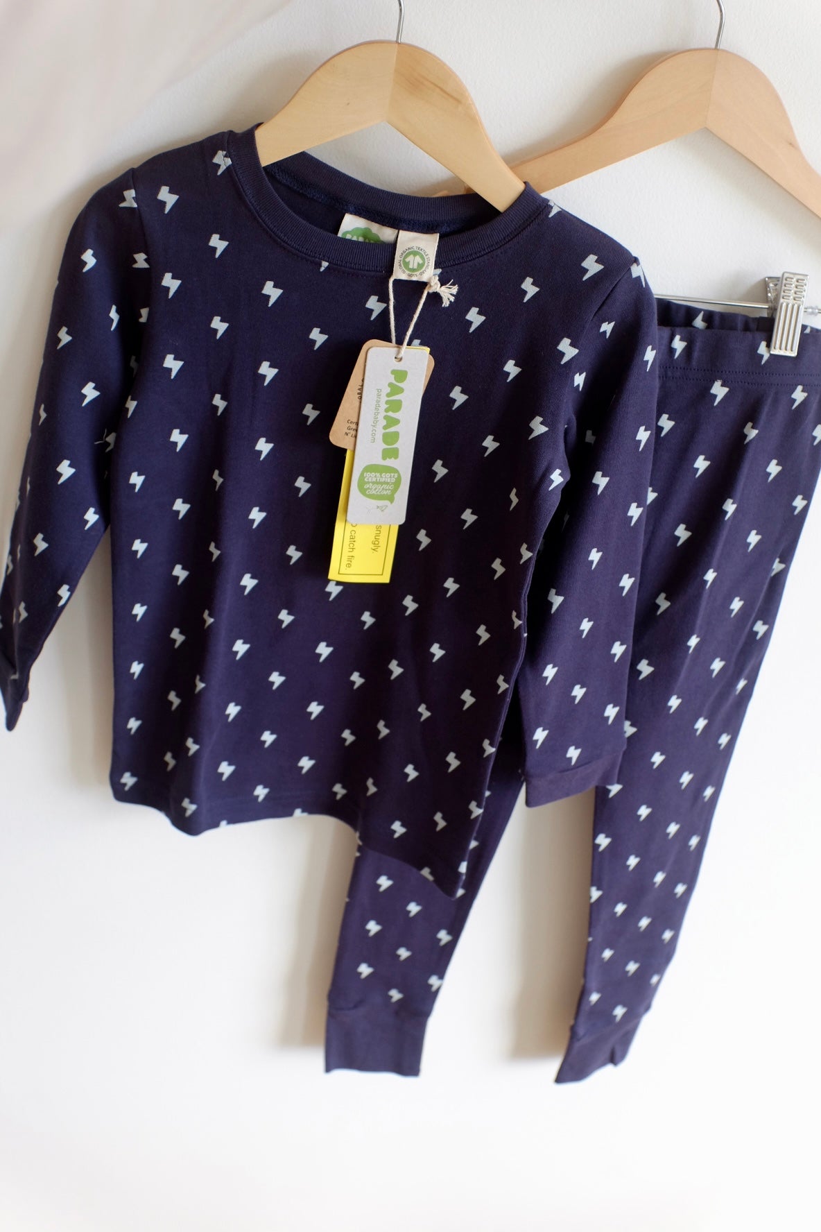 NEW Parade Navy Lightning Sleeve PJ Top + Bottoms Set / 3-4 Years