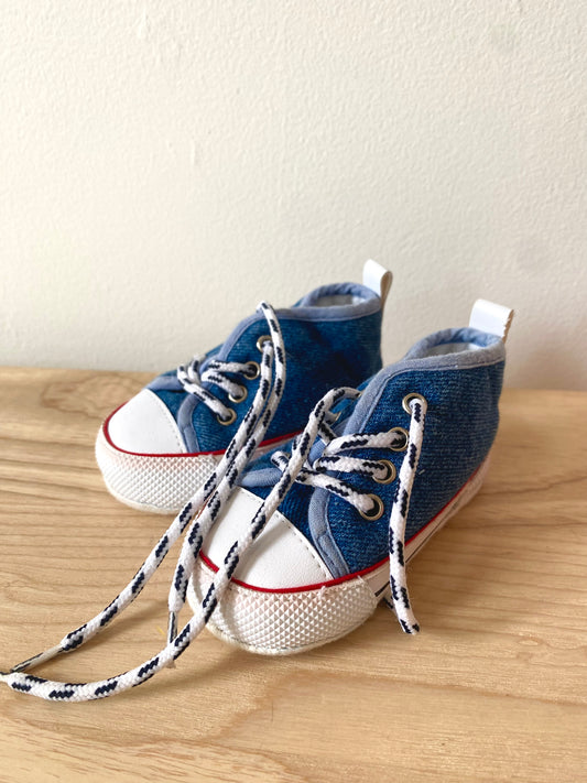 Blue and White Sneakers / Size 2 Infant