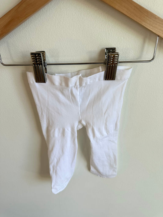 White Ruffle Tights / 0-6m