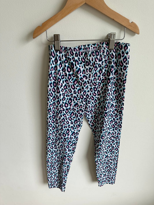 Pink Animal Print Pants / 9-10 years