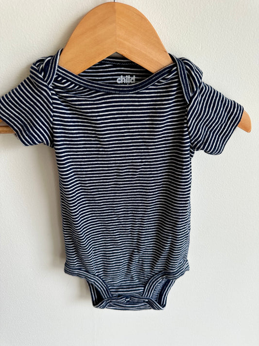 Navy Striped Bodysuit / 3-6m