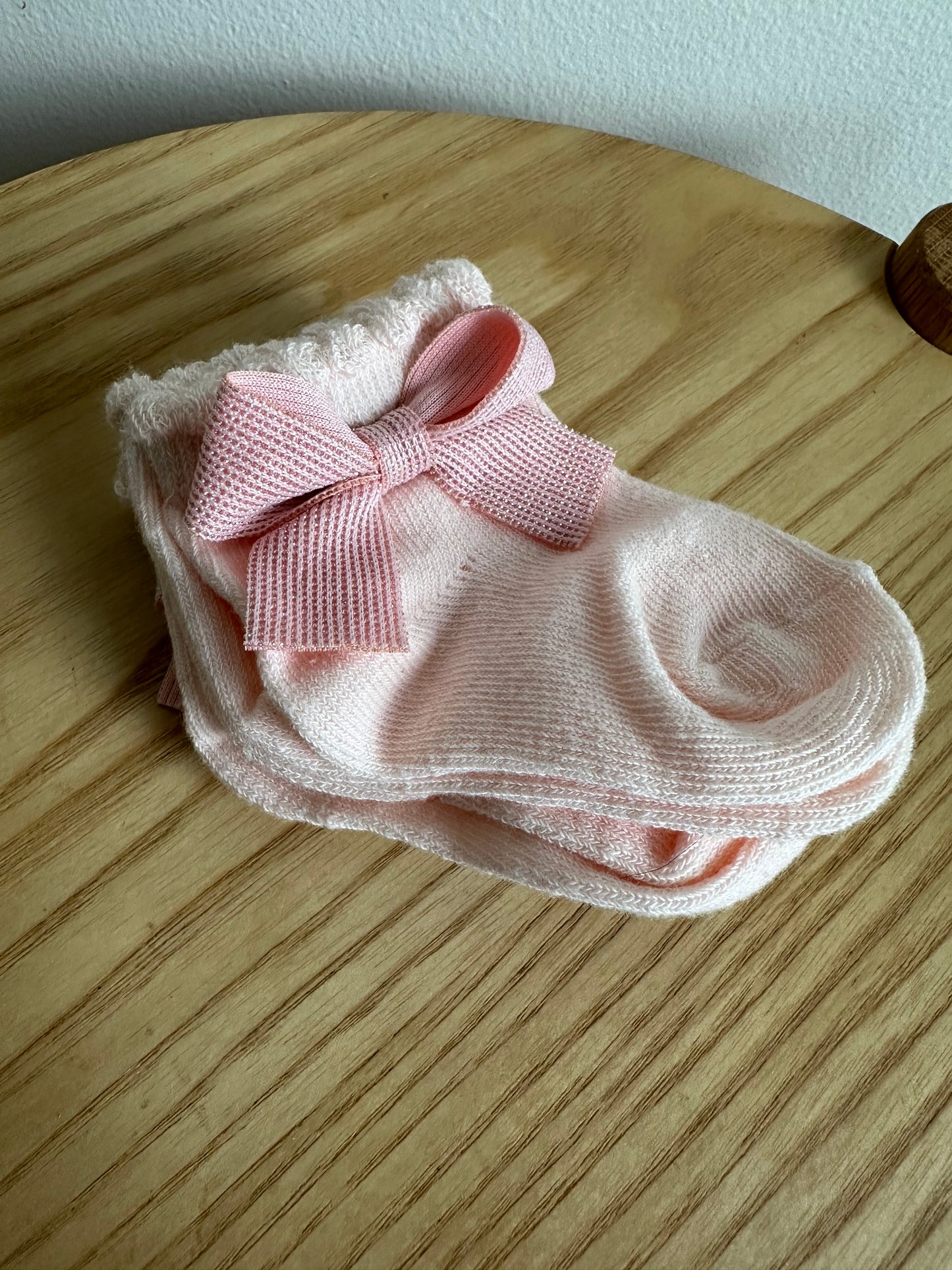 NEW Pink Socks with Bow / 6-12m