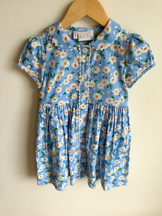 Daisy Blue Collar Dress / 4 years