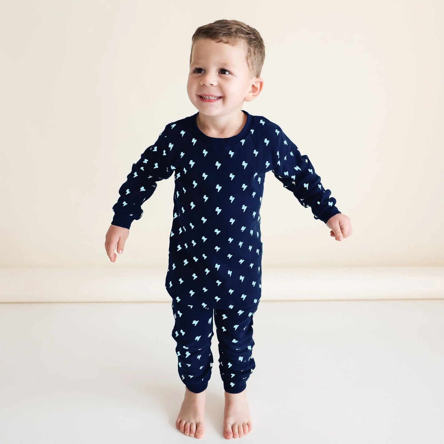 NEW Parade Navy Lightening PJ Top + Bottoms Set / 7-8 years