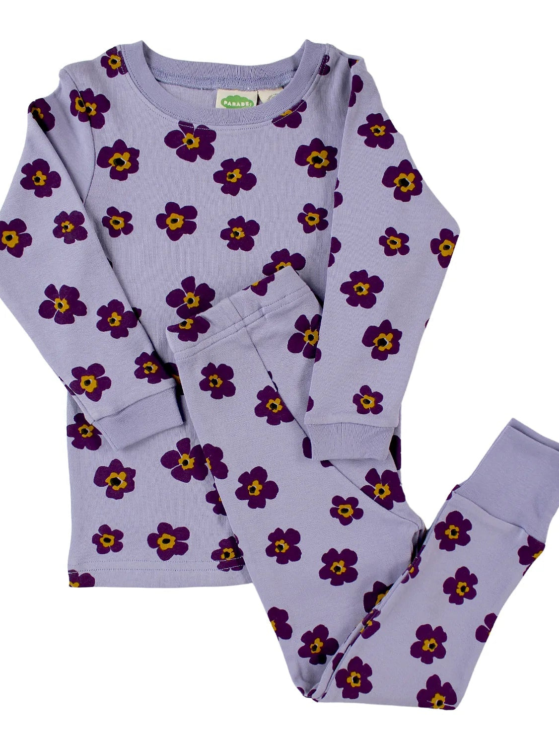Organic Long Sleeve Lilac Floral PJ Set (New Retail Item)/ 5-6 years