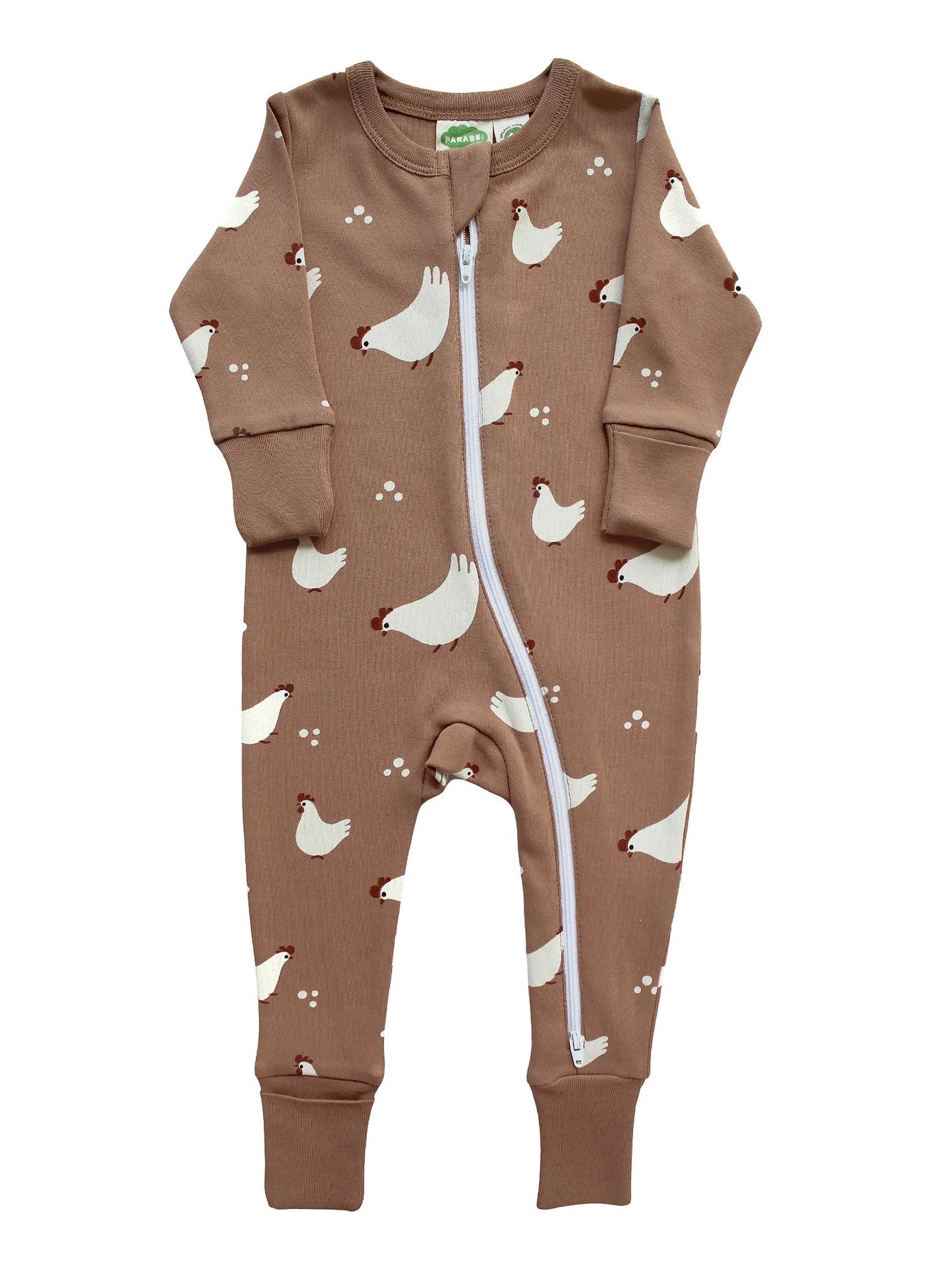 Organic Long Sleeve Chickens Sleeper (New Retail Item)/ 3-6m