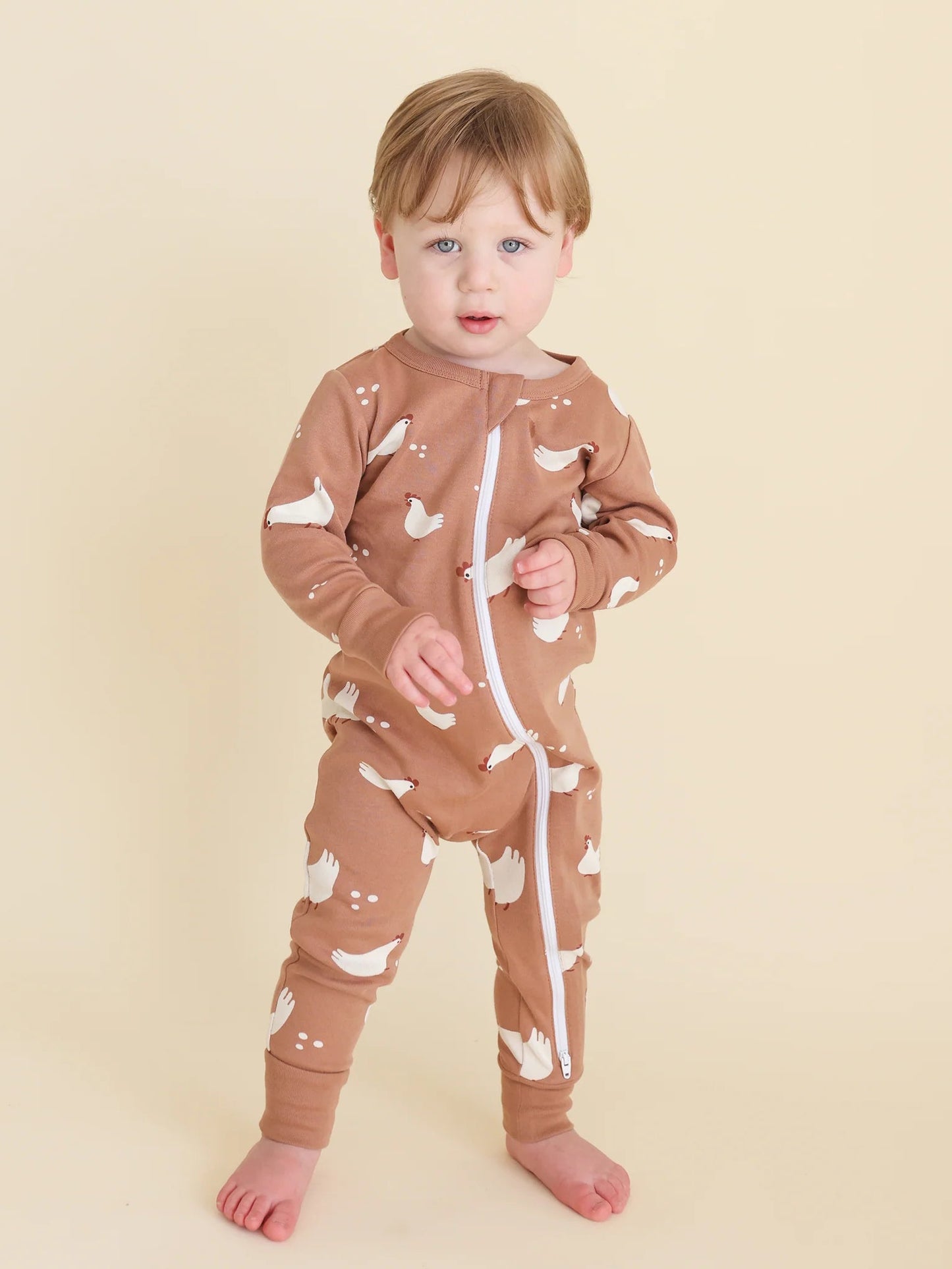 Organic Long Sleeve Chickens Sleeper (New Retail Item)/ 6-12m