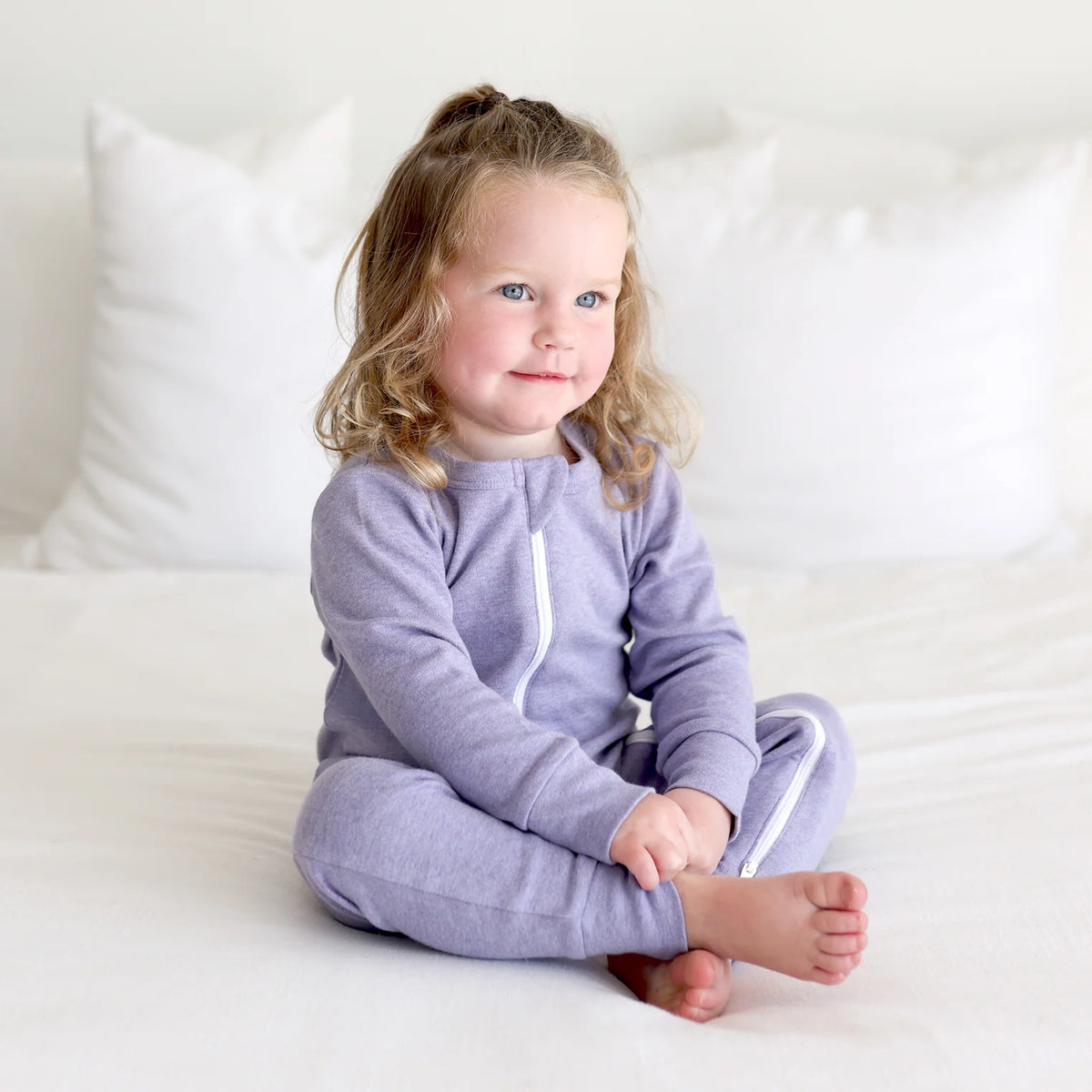Parade Organic Snuggle Soft Sleeper - Lilac Melange (New Retail Item) / 3-6m