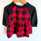 Buffalo Plaid Long Sleeve Dress / 2T
